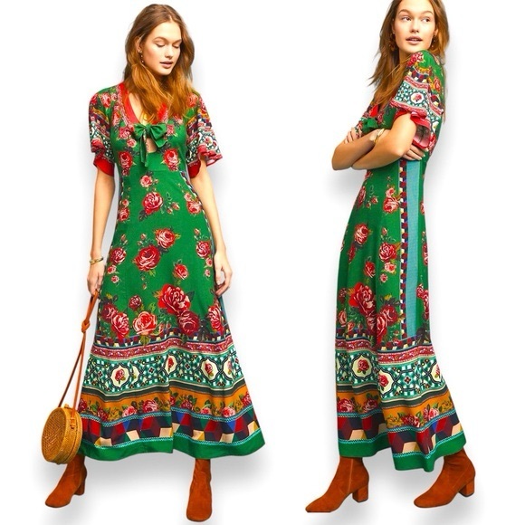 FARM Rio Dresses & Skirts - FARM Rio Vibrant Floral Maxi Dress